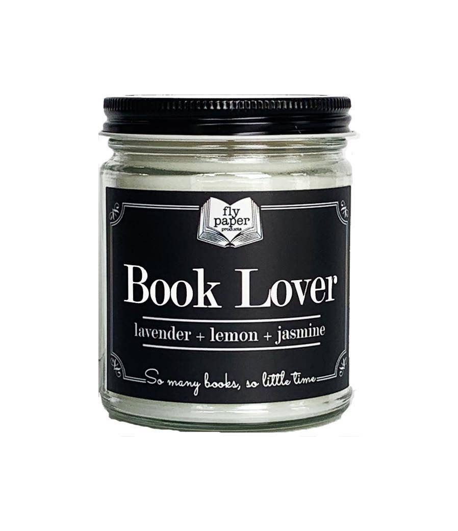 Book Lover 9oz Literary Glass Candle - the G.O.A.T. seller!
