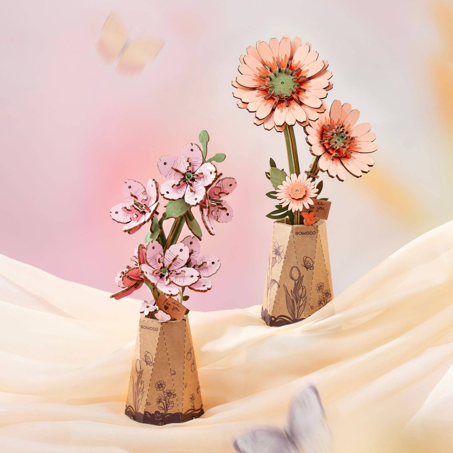 3D Wooden Flower Puzzles: Sakura