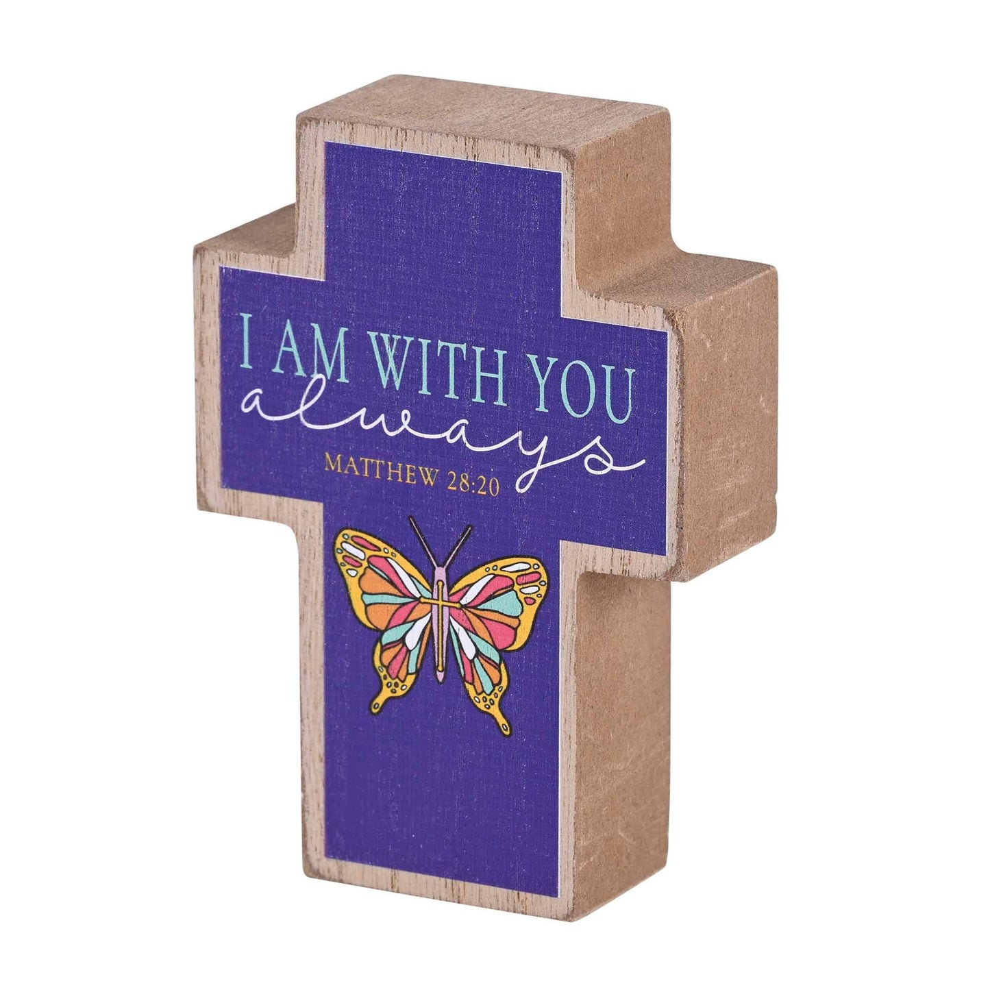 Tabletop Cross I Am With You Always 3x4