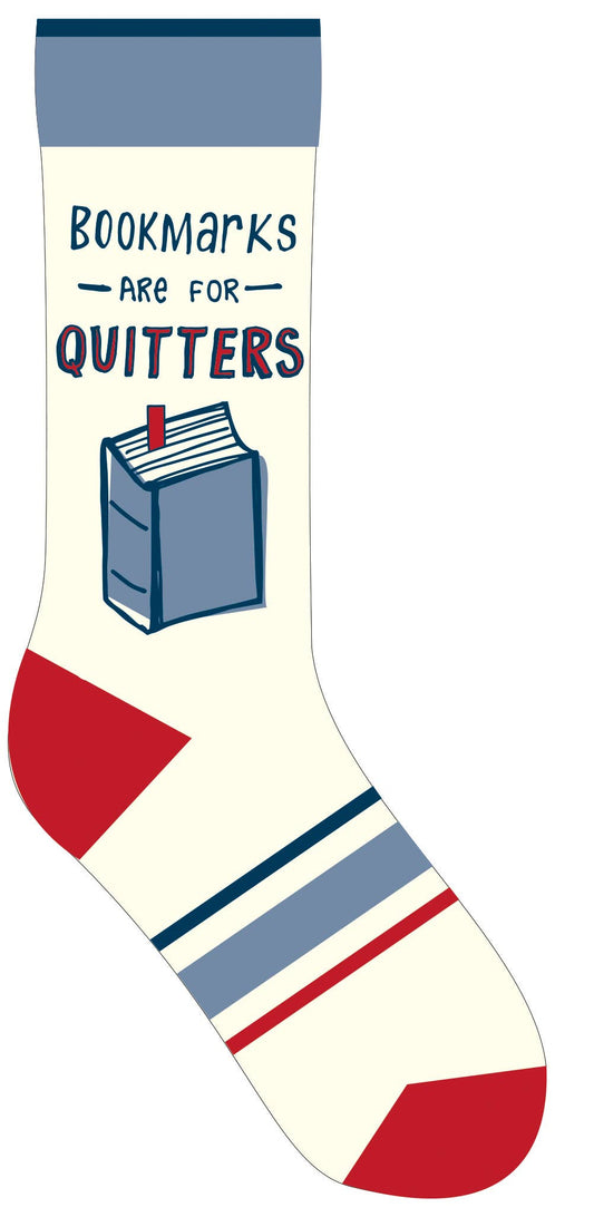 Bookmarks are for Quitters Socks (LoveLit Book Theme)