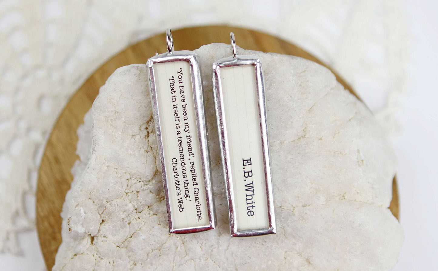 Charlotte's Web Literary Book Charm Necklace