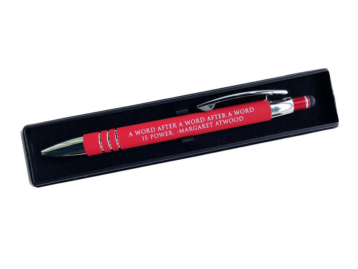 A word after a word is power Margaret Atwood Quote Red Pen