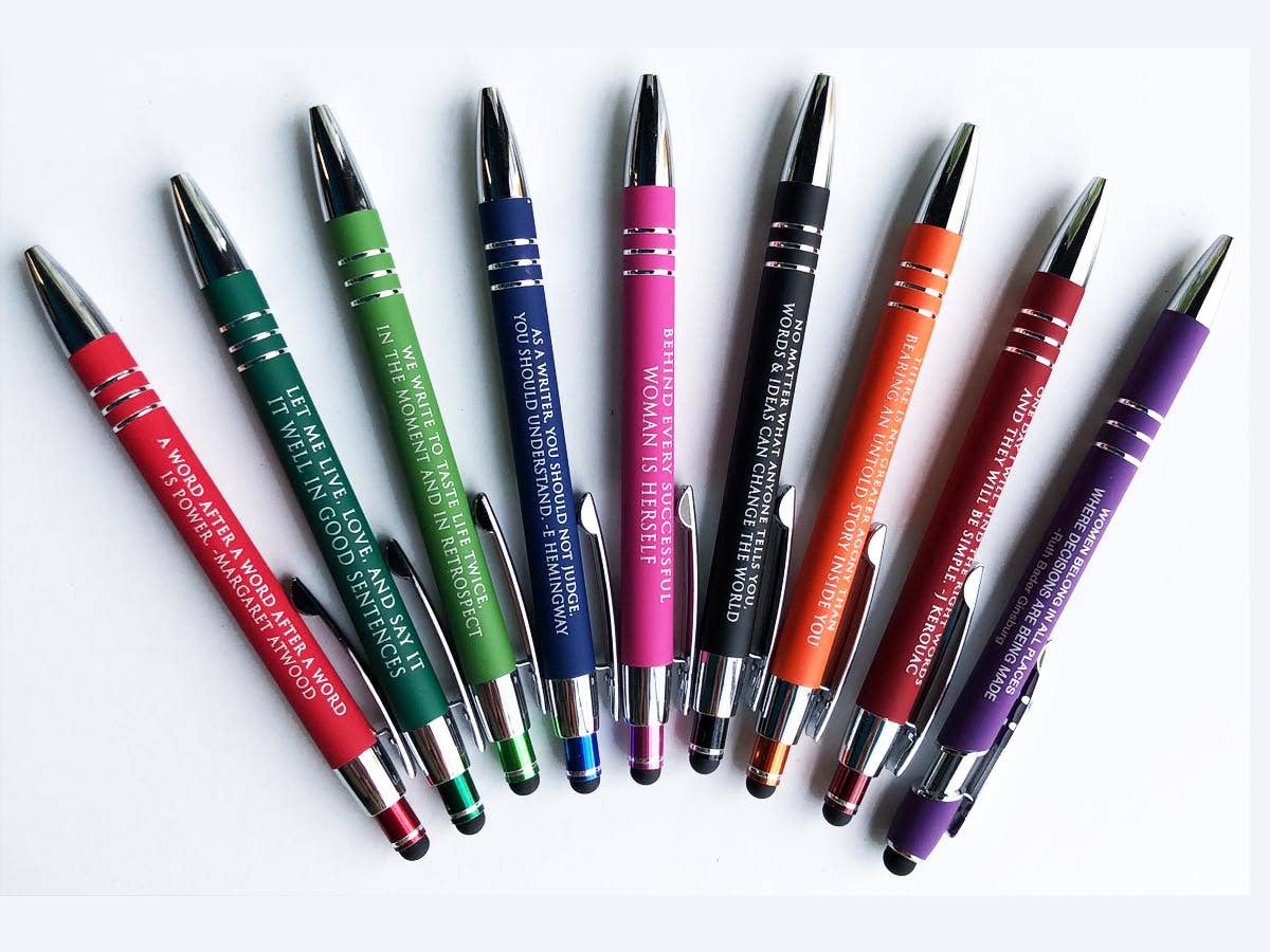 Words and Ideas Aspiring Writer Black Stylus Pen