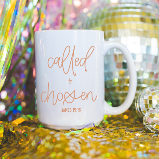 Called and Chosen mug, Christian mug, Christian gift, mug