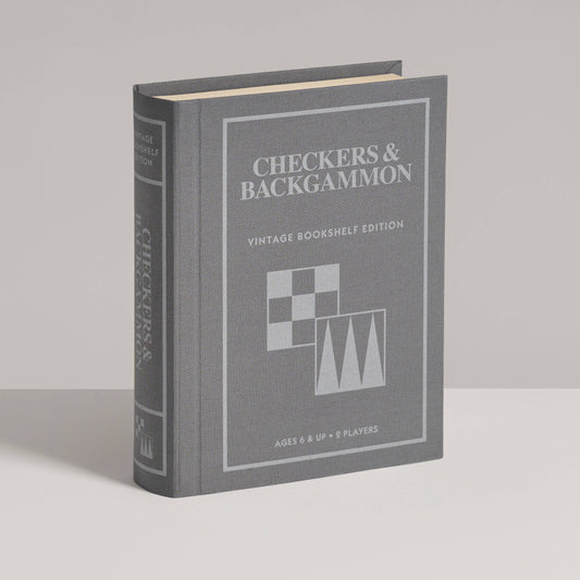 Checkers & Backgammon Vintage Bookshelf Edition