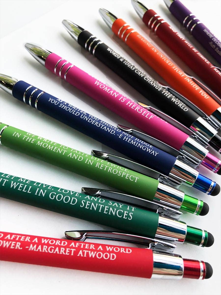 Words and Ideas Aspiring Writer Black Stylus Pen