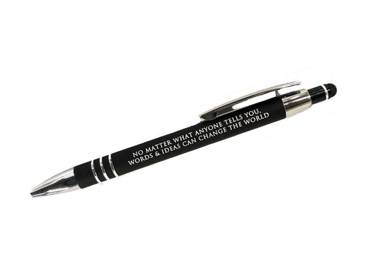 Words and Ideas Aspiring Writer Black Stylus Pen