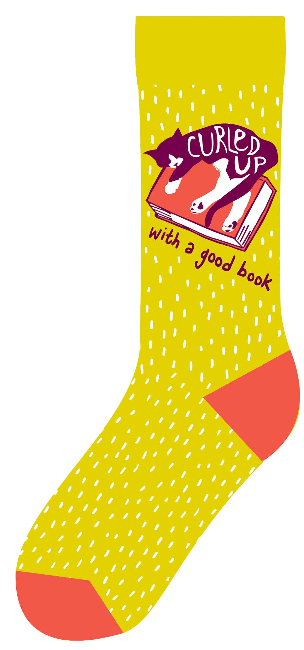 Curled Up With a Good Book Socks (LoveLit Book Theme)