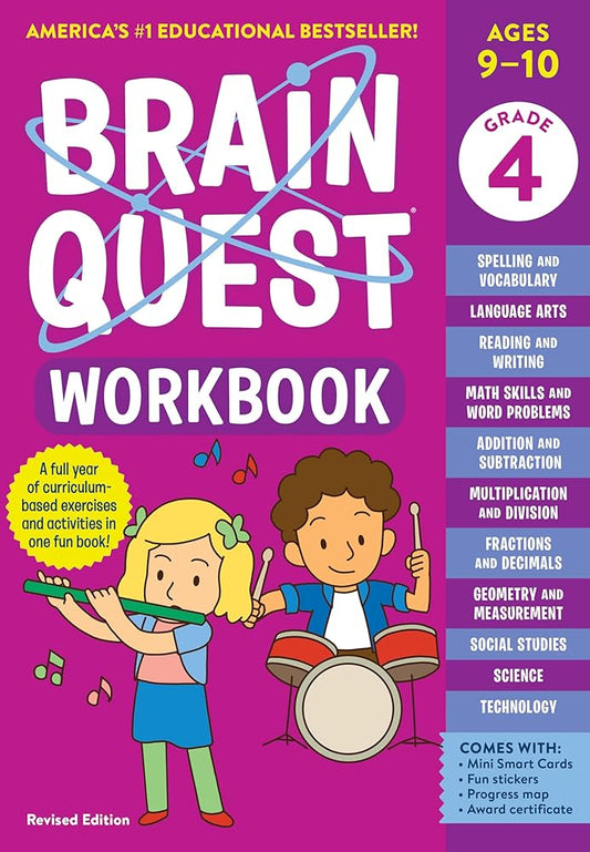 Brain Quest Workbook: 4th Grade Revised Edition (Brain Quest Workbooks) cover image