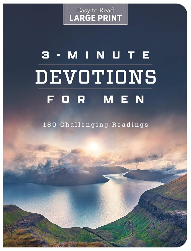 3-Minute Devotions for Men Large Print: 180 Challenging Readings cover image