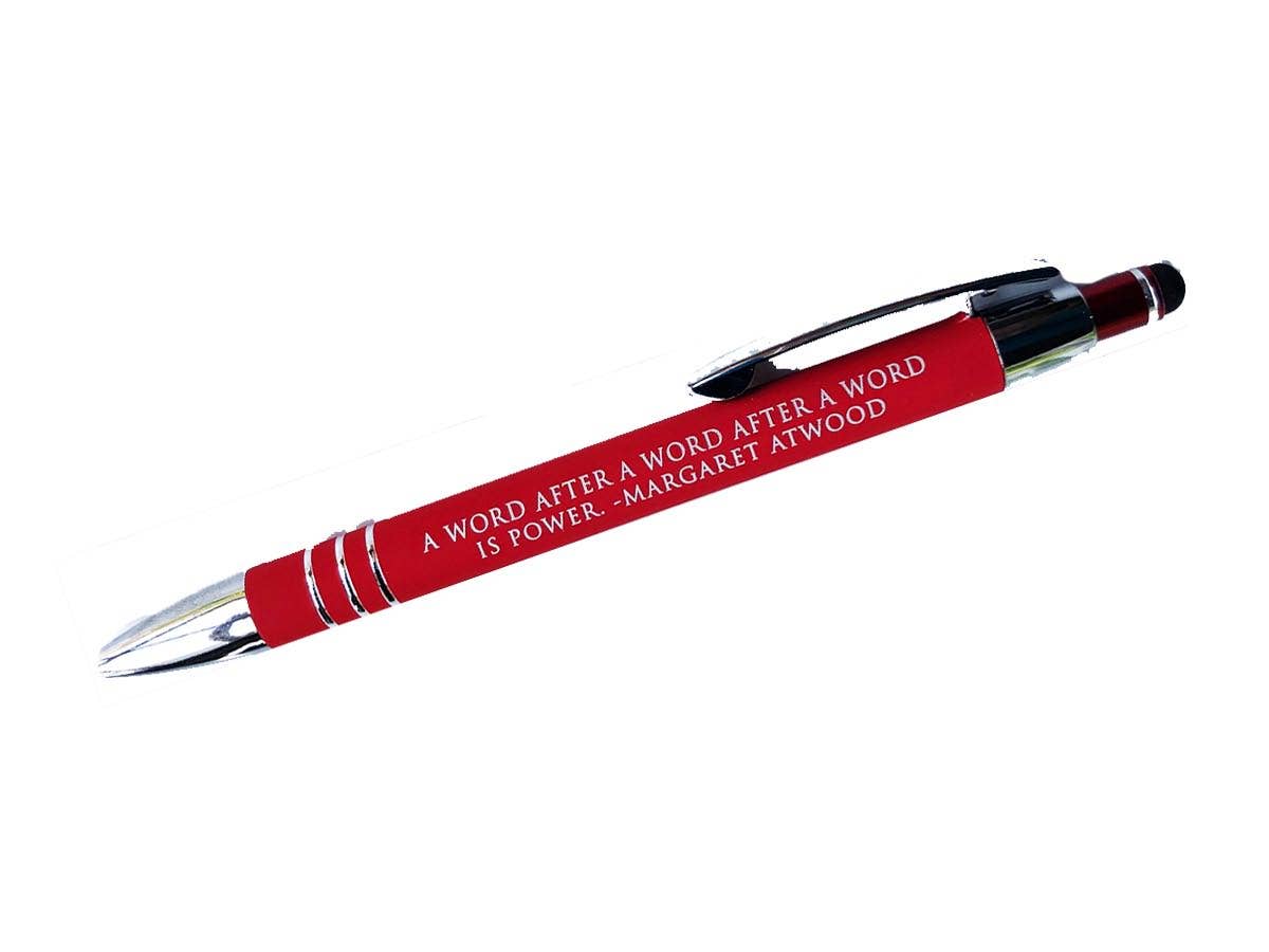 A word after a word is power Margaret Atwood Quote Red Pen