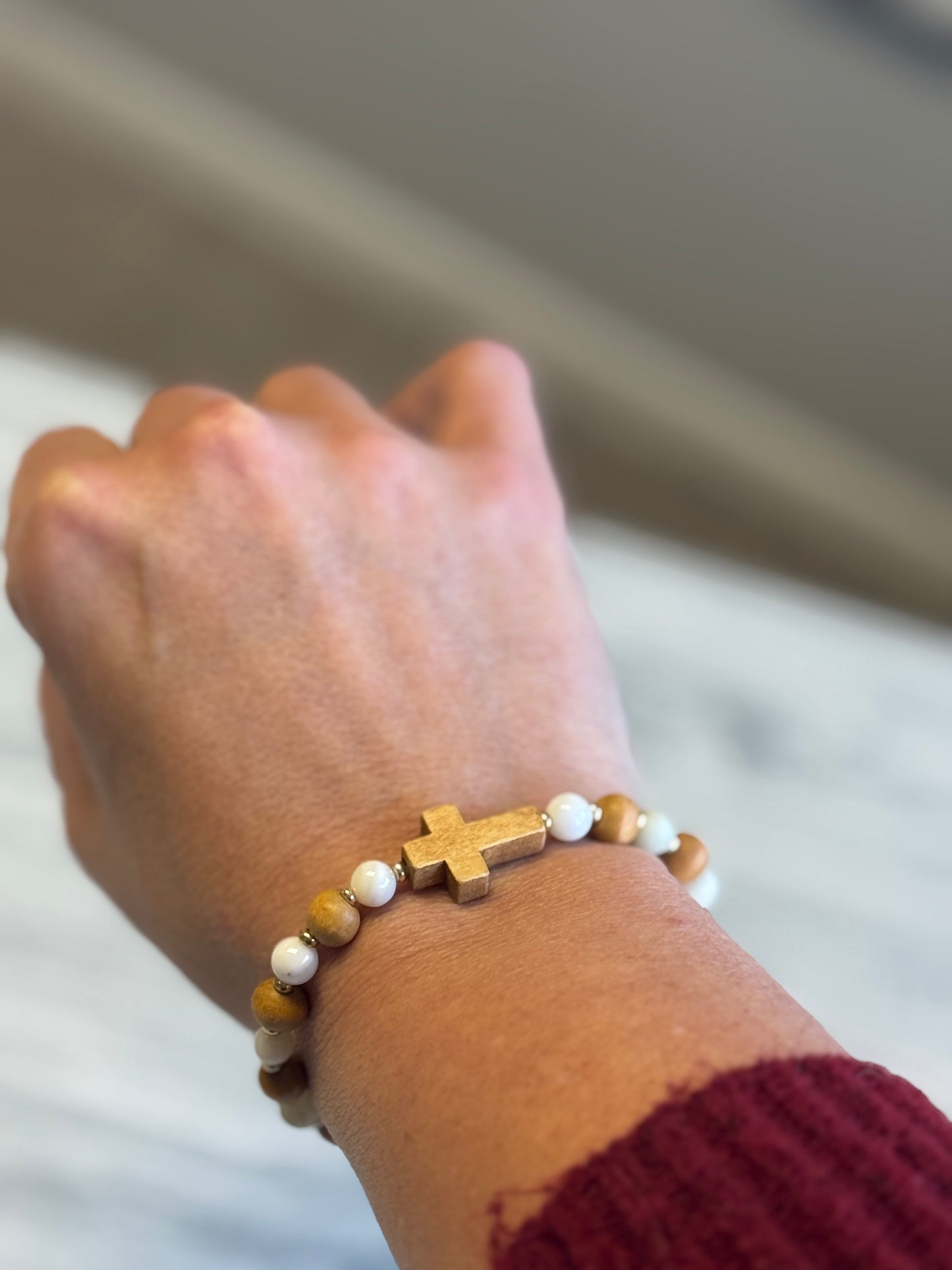 Faith & Transformation Bracelet (Natural & Sky)