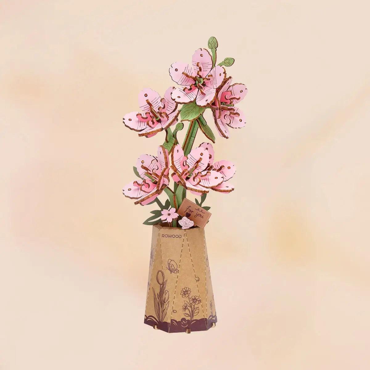 3D Wooden Flower Puzzles: Sakura