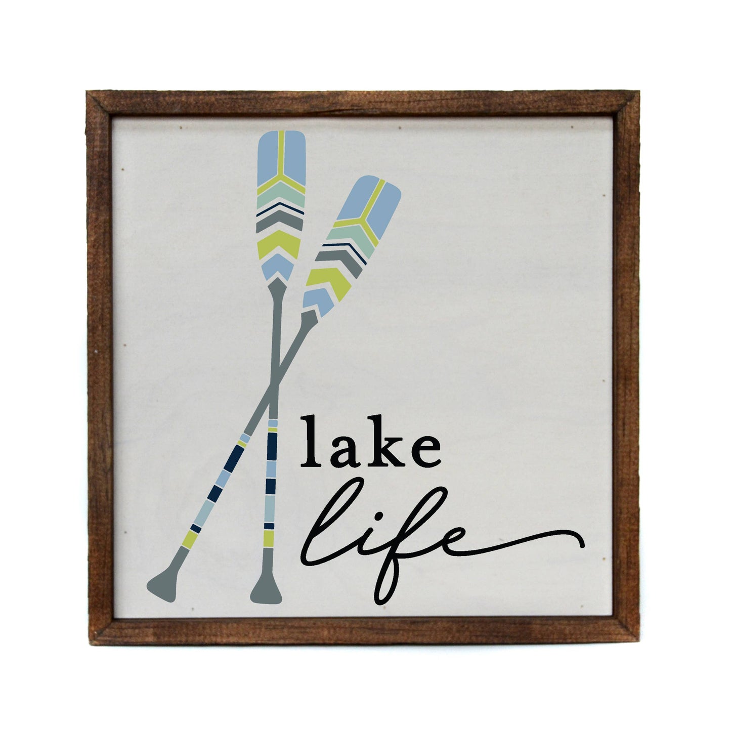 Lake Life Sign With Paddles - Summer Decor