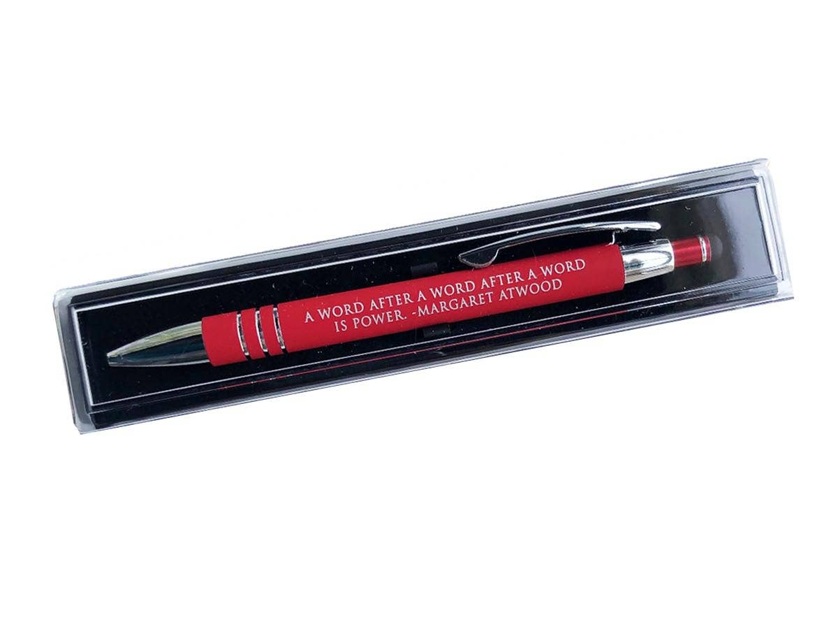 A word after a word is power Margaret Atwood Quote Red Pen
