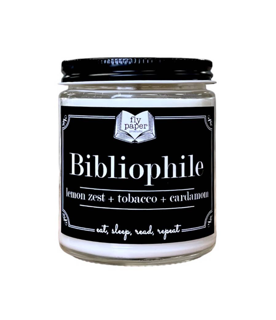 Bibliophile 9oz Hand Crafted Literary Glass Soy Candle