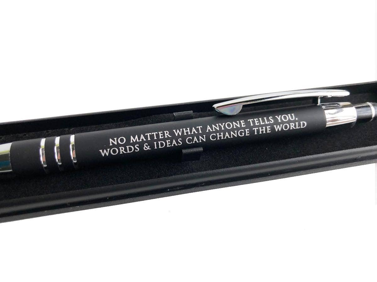 Words and Ideas Aspiring Writer Black Stylus Pen