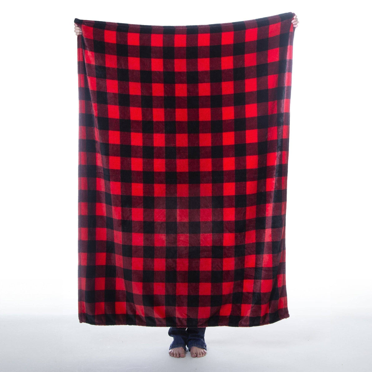 Red Lumberjack Travel Blanket