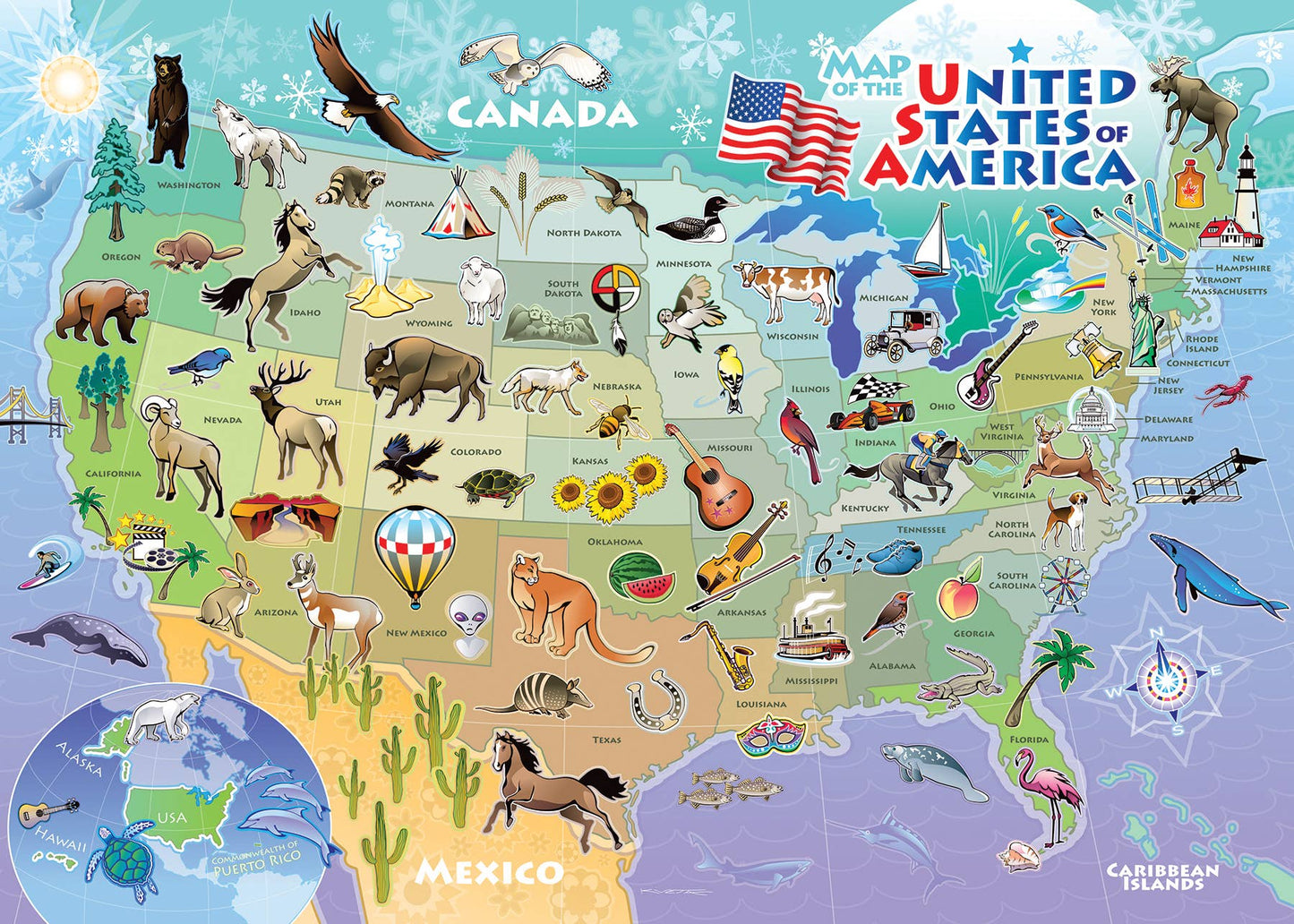 USA Map 35pc puzzle
