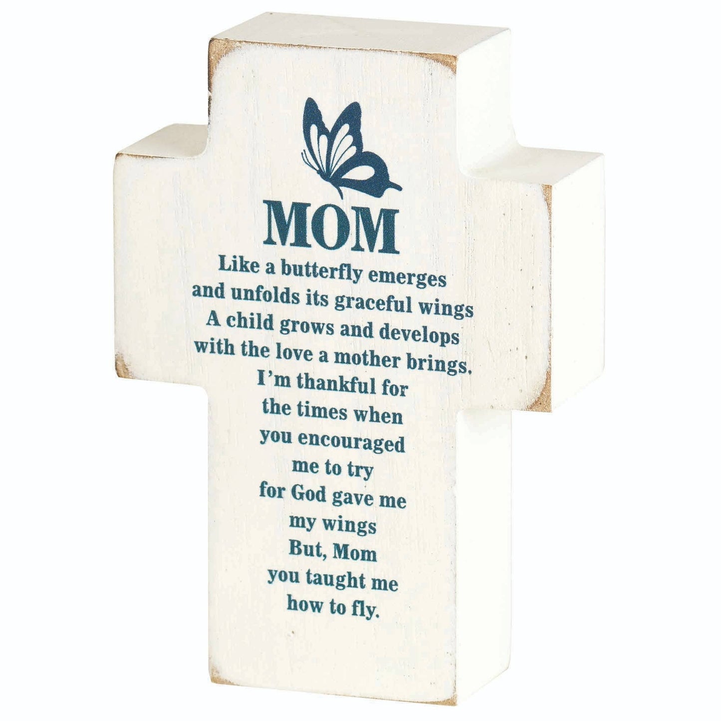 Mom Butterfly Wings Tabletop Cross