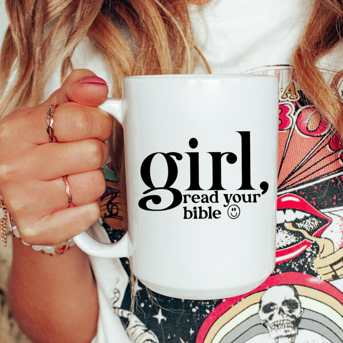 Girl read your bible mug, Christian mug, Christian gift, mug