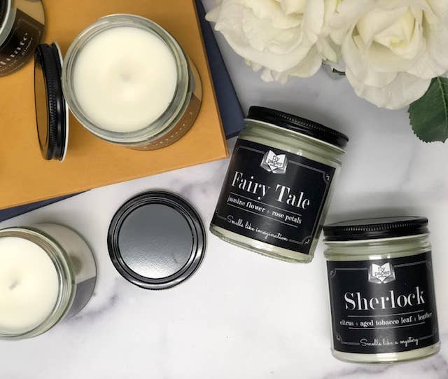 Old Books Scented 9oz Soy Candle Cedar + Leather + Musk