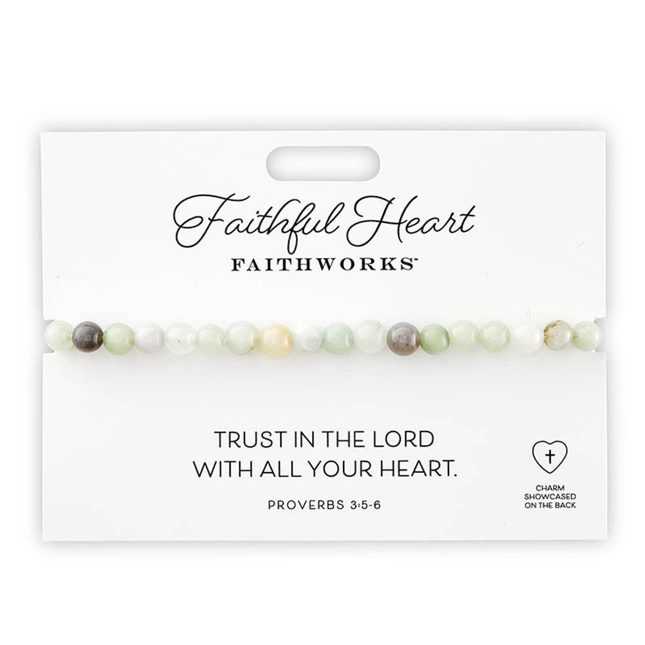 Stone Bracelet - Faithul Heart - Green