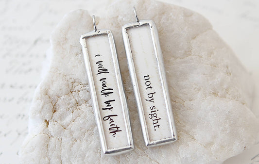 Walk By Faith Soldered Art Charm