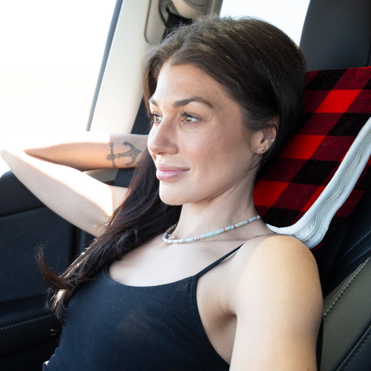 Red Lumberjack Travel Blanket