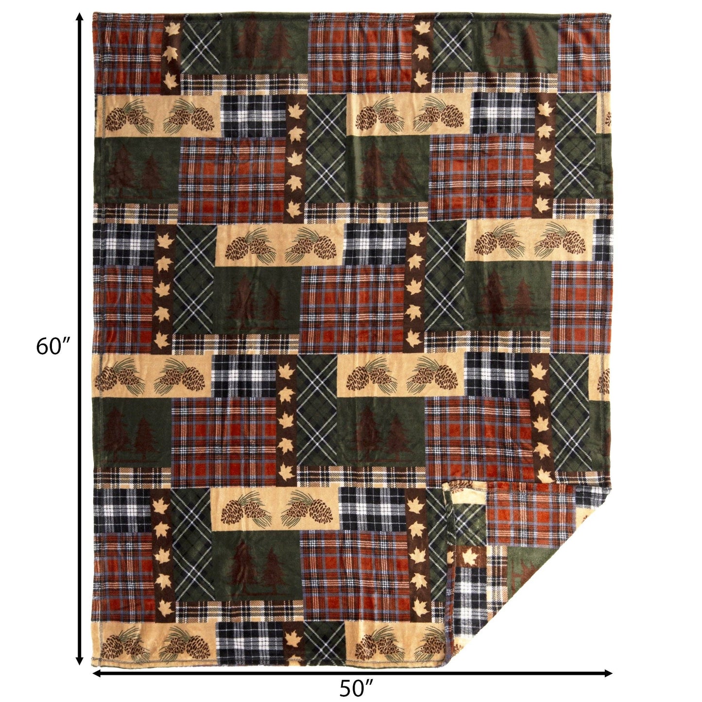 Tree Plaid Travel Blanket