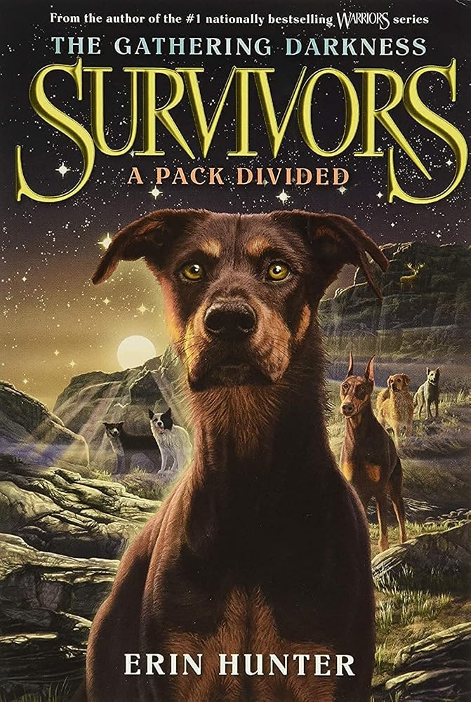Survivors: The Gathering Darkness #1: A Pack Divided: Storm finally belongs to the Wild Pack after the Big Growl―but rising tensions threaten to tear the survivors apart. For ages 8-12. cover image