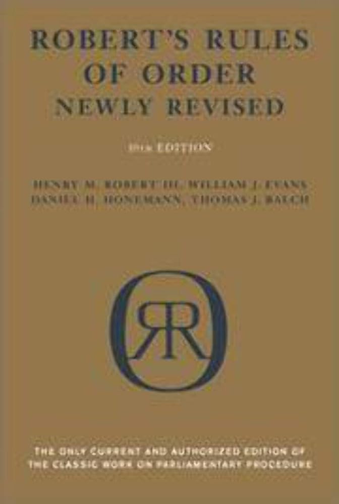 Robert's Rules of Order (Newly Revised, 10th Edition) cover image
