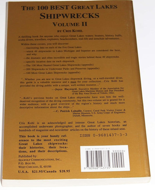 The 100 Best Great Lakes Shipwrecks Volume II (Second Edition) cover image