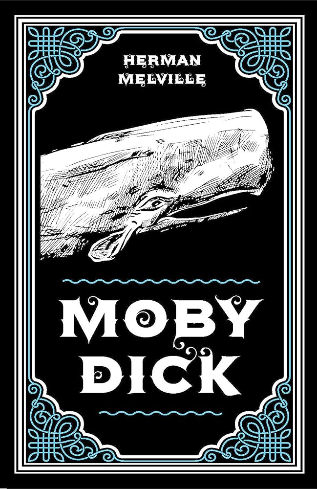 Moby Dick Herman Melville Classic Novel (Travel and Adventure, Captain Ahab, Whaling, Sailing and Fishing Tale), Ribbon Page Marker, Perfect for Gifting cover image