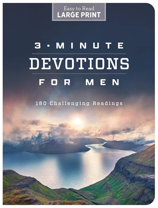 3-Minute Devotions for Men Large Print: 180 Challenging Readings cover image