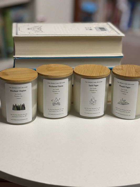 Soy Candle - Birchwood Stories - 7 ounces (White)