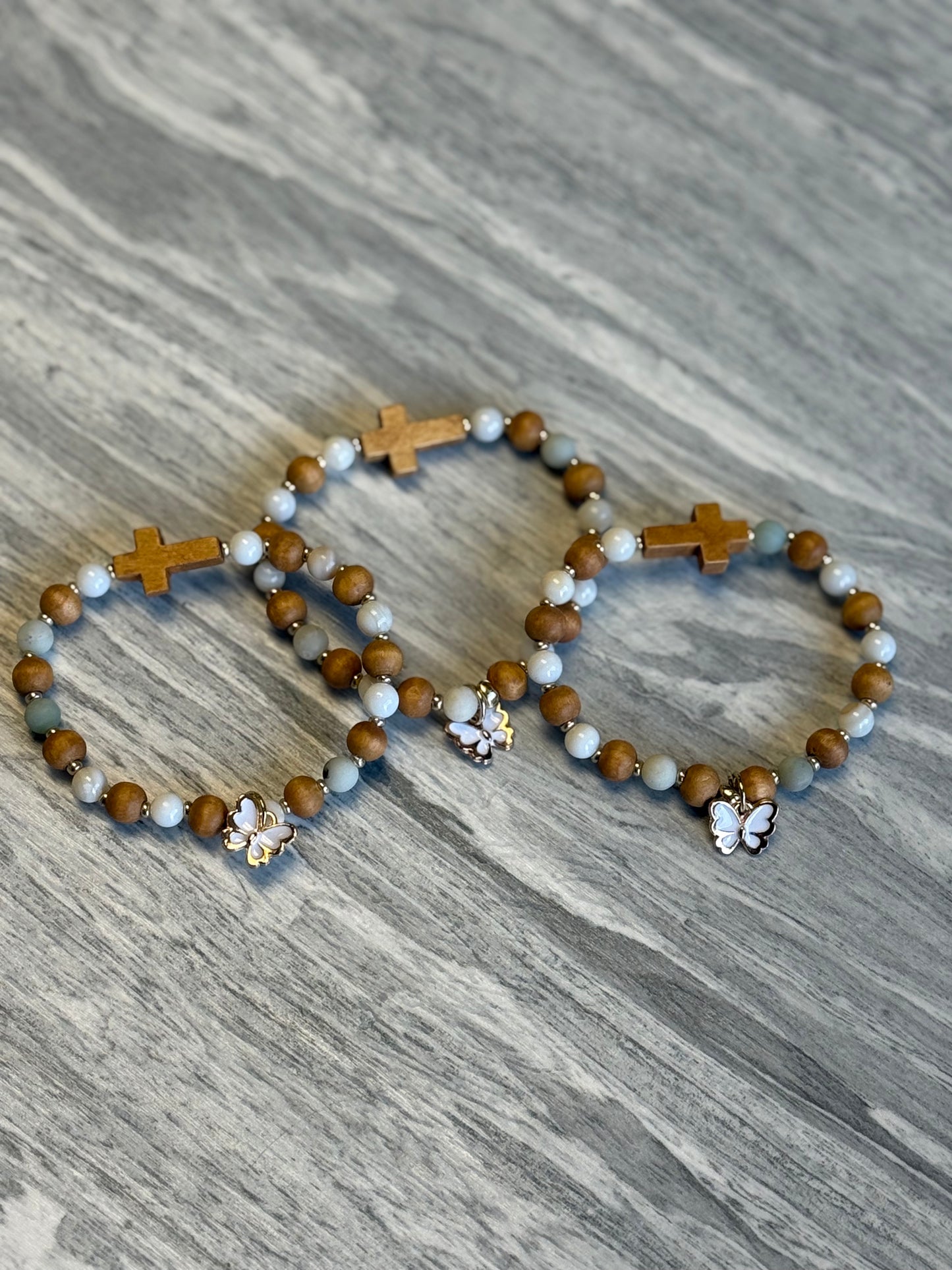 Faith & Transformation Bracelet  (Natural & Sky)