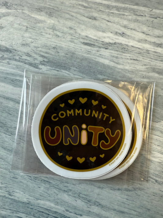 Community Unity Tones Vinyl Sticker