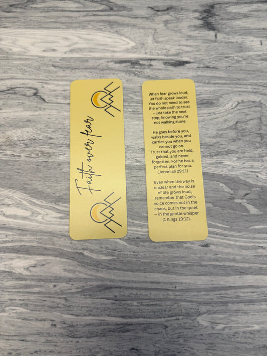 Faith Over Fear - Inspirational Bookmark Only