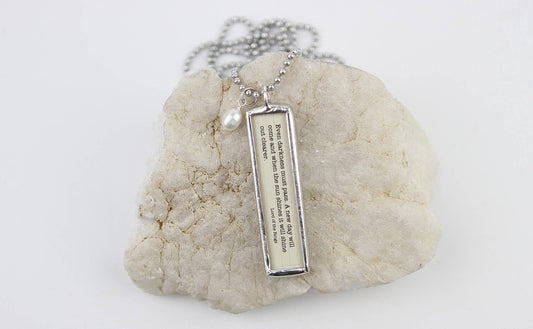 A New Day Lord of the Rings Literary Book Charm Necklace