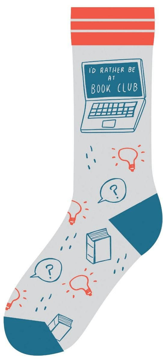 I'd Rather Be At Book Club Socks (LoveLit Book Theme)